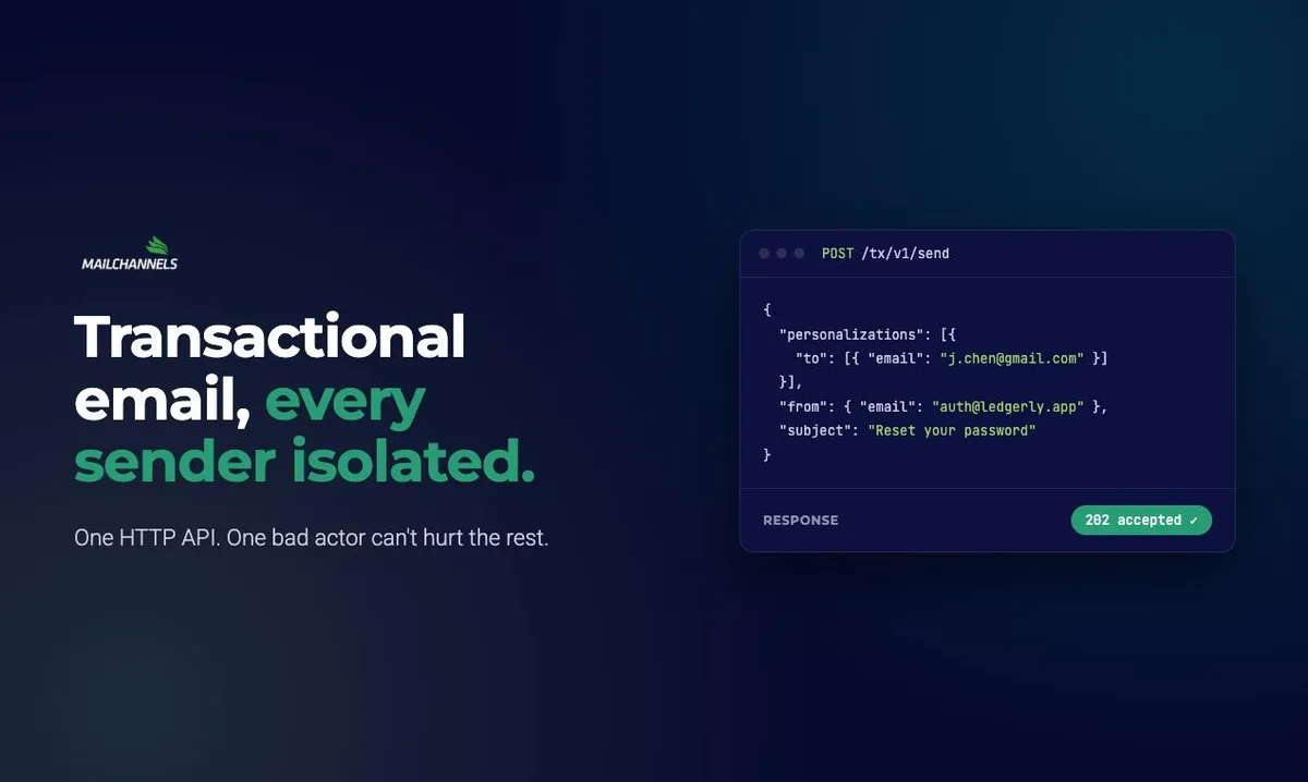MailChannels Email API 截图 1